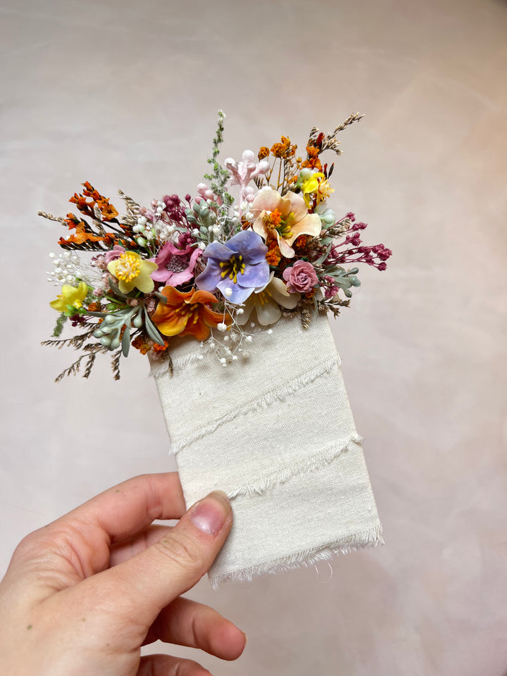 Pastel Pocket Boutonniere | Colourful Groom Accessory