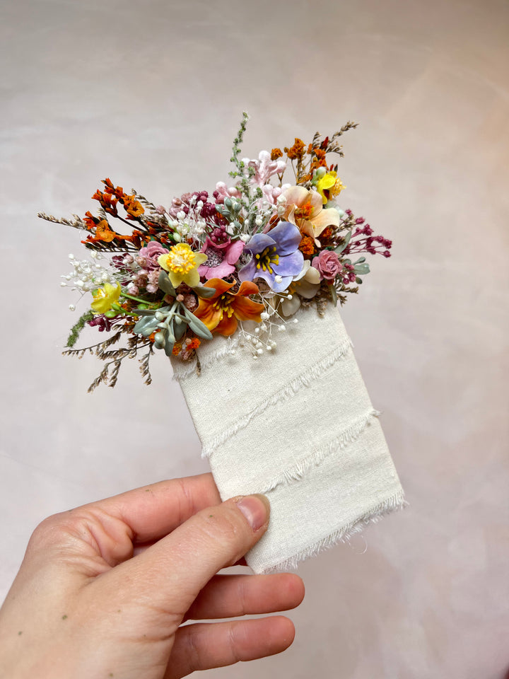 Pastel Pocket Boutonniere | Colourful Groom Accessory