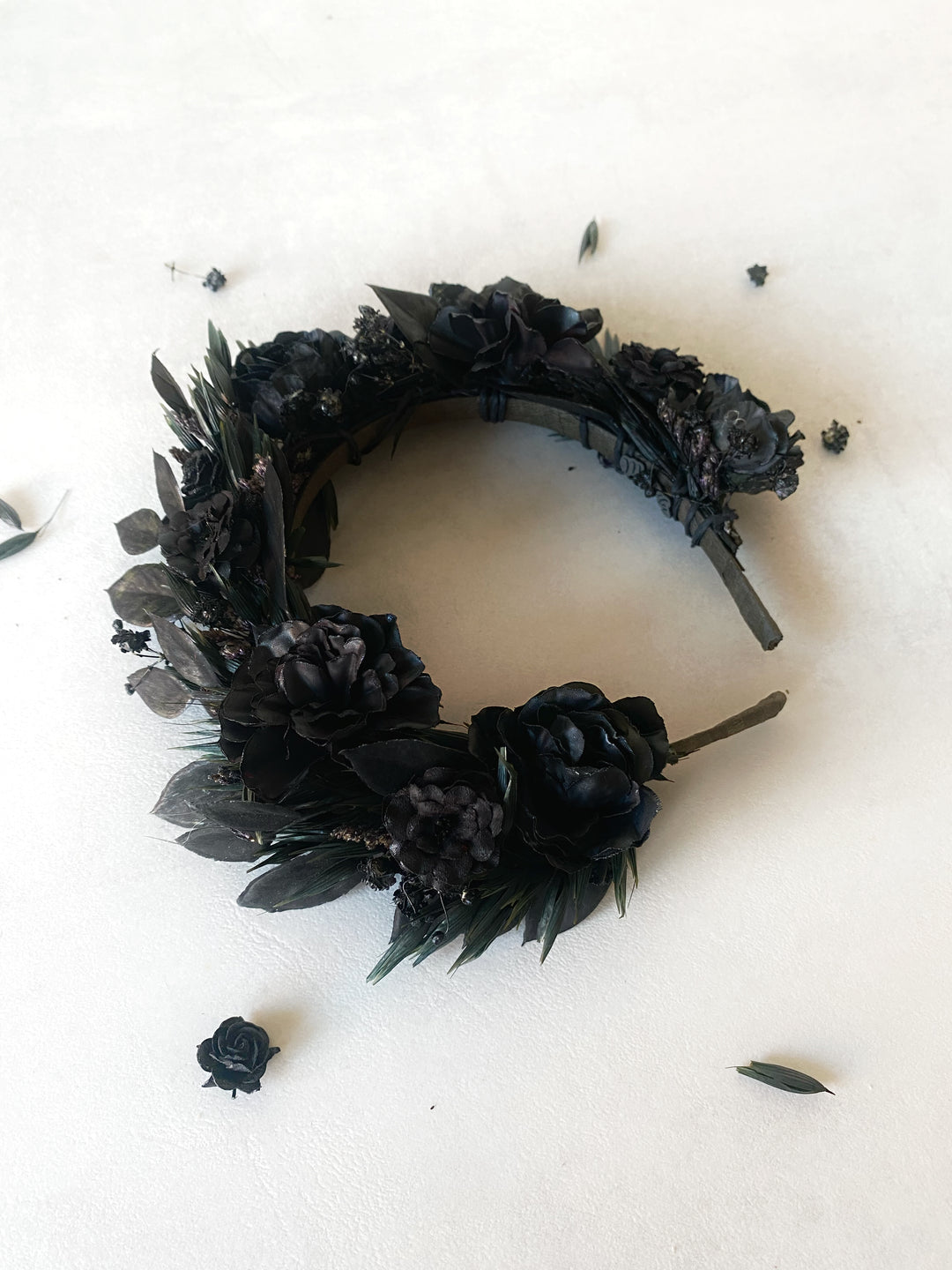 Black Floral Headband | Black Collection
