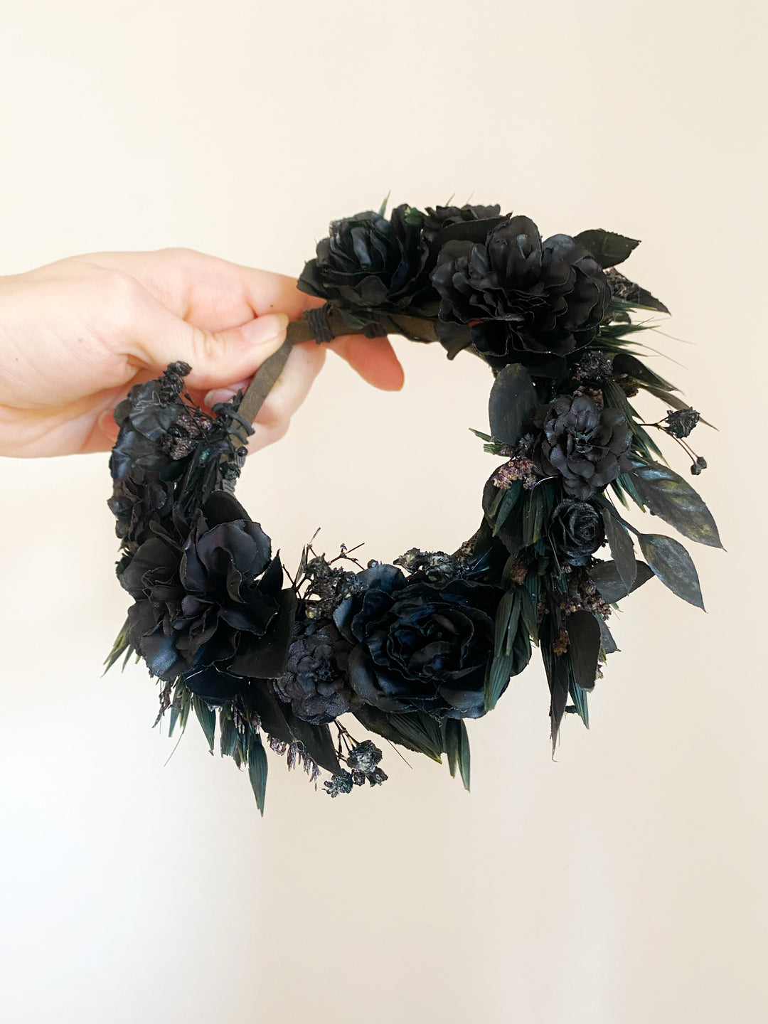 Black Floral Headband | Black Collection