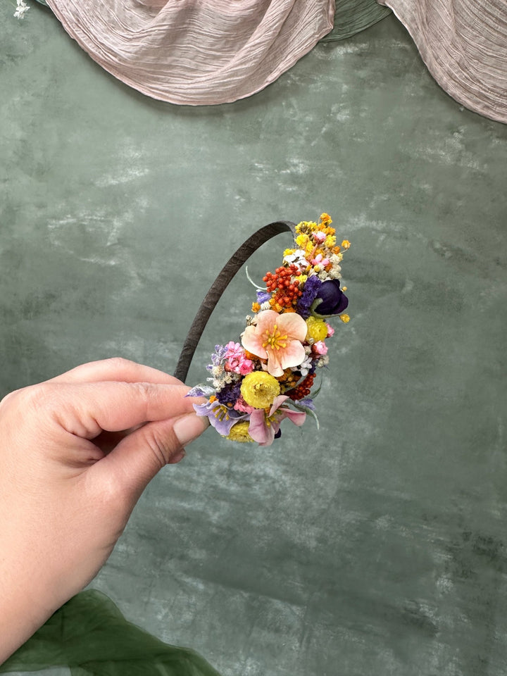 Wildflower Meadow Hair Headband with Meadow Flowers