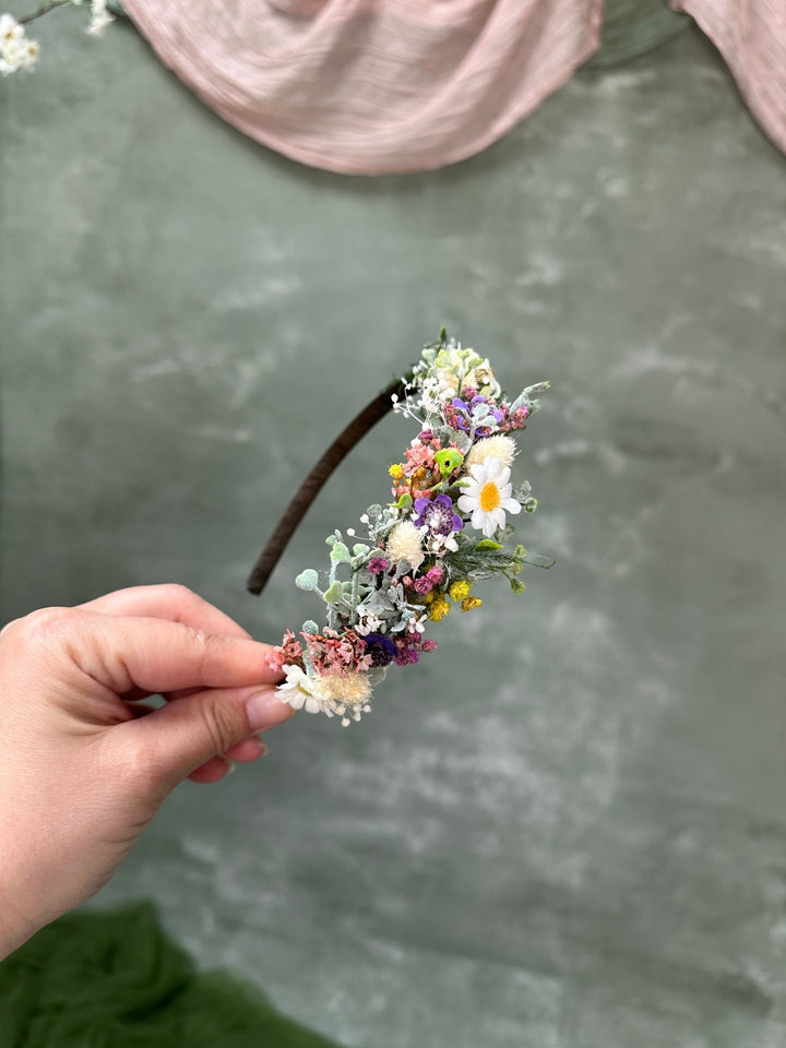 Daisy Lavender Wildflower Hair Headband: Our Bestseller Design – handmade floral hair accessory by magaela