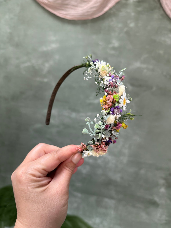 Daisy Lavender Wildflower Hair Headband: Our Bestseller Design – handmade floral hair accessory by magaela