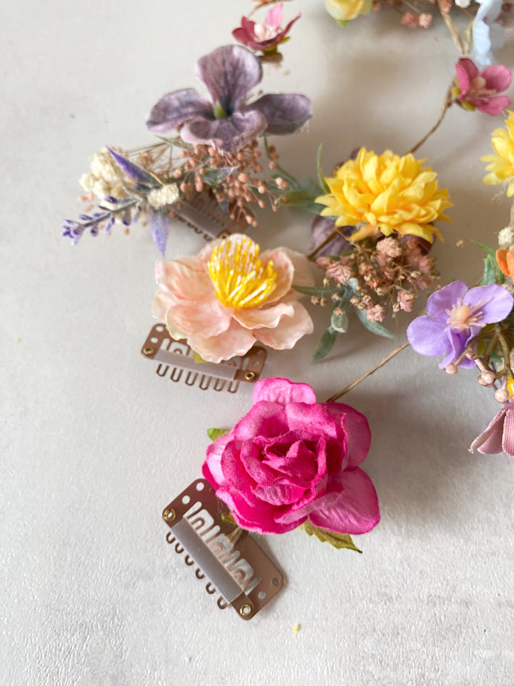 Rapunzel Flower Hair Collection - Braid, Clips and Hair Pins