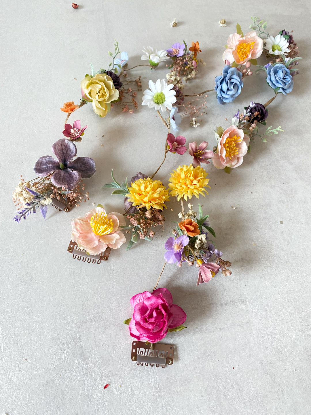 Rapunzel Flower Hair Collection - Braid, Clips and Hair Pins