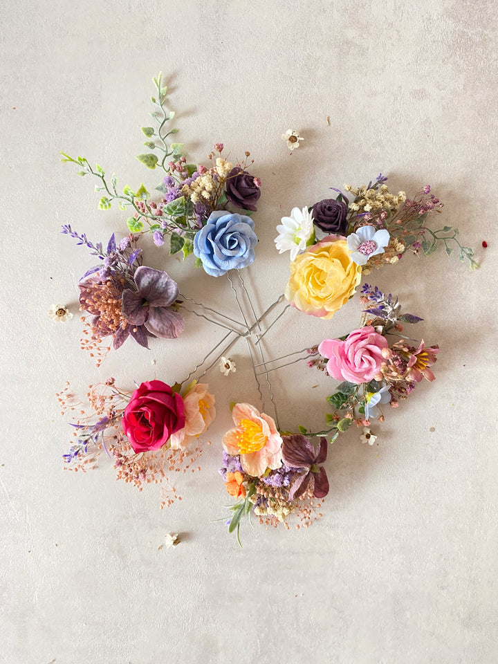 Rapunzel Flower Hair Collection - Braid, Clips and Hair Pins