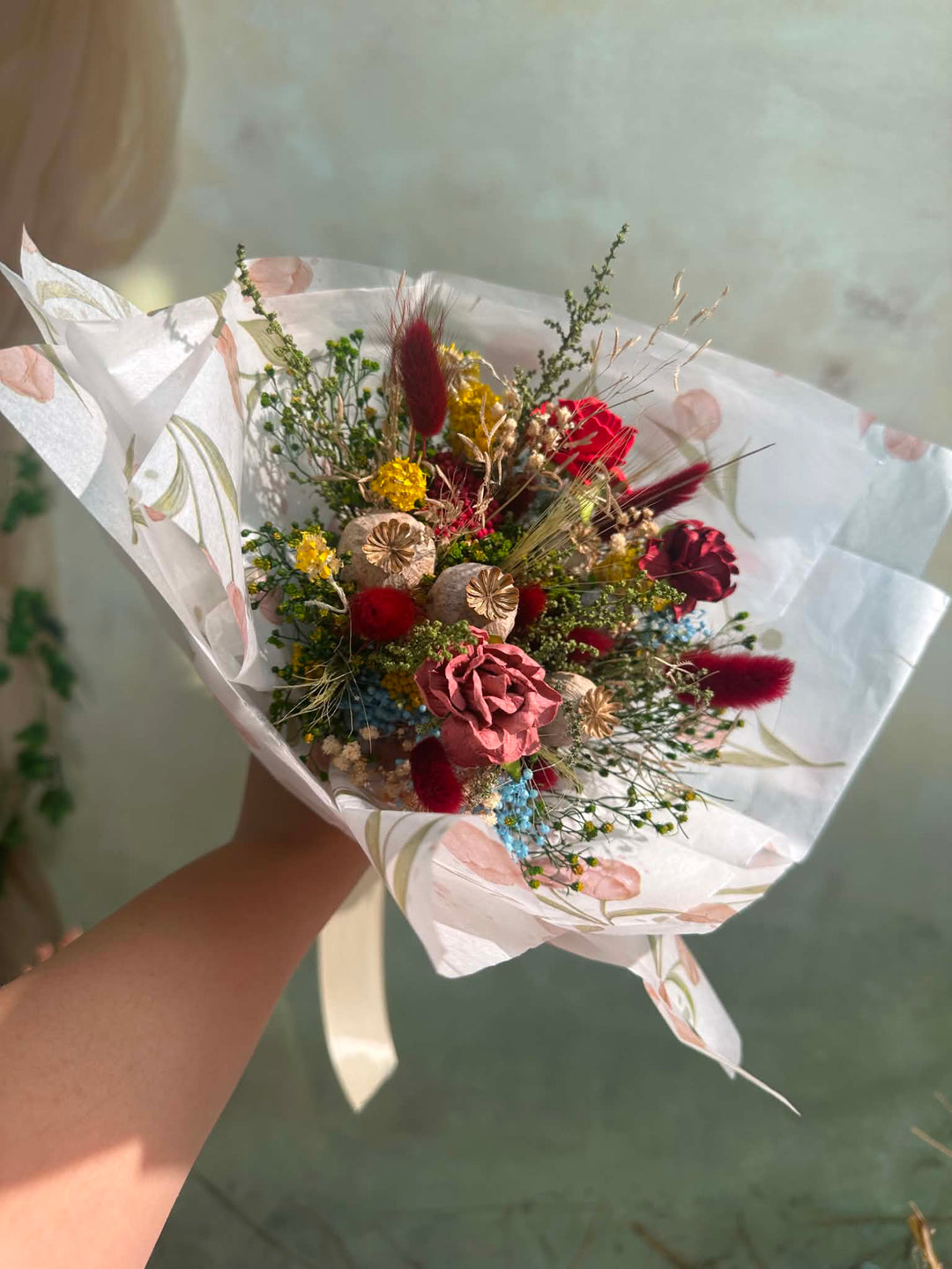 Mini Flower Bouquet: Handmade Gift for Teacher – handmade floral hair accessory by magaela