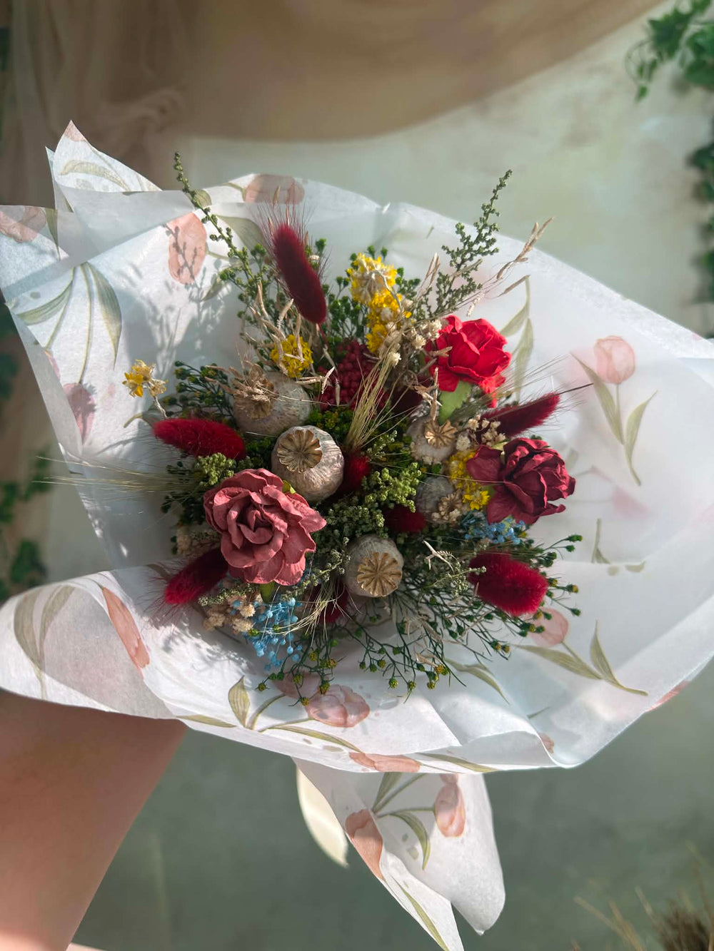 Mini Flower Bouquet: Handmade Gift for Teacher – handmade floral hair accessory by magaela