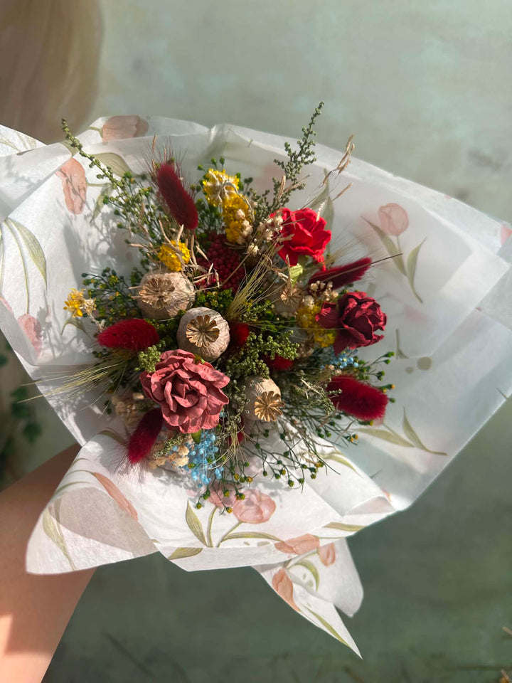Mini Flower Bouquet: Handmade Gift for Teacher – handmade floral hair accessory by magaela