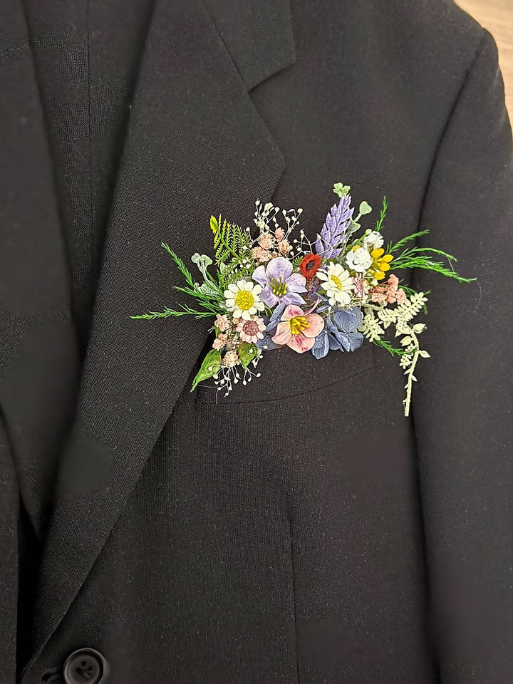 Wildflower Hair Comb: Romantic Bridal Boho Wedding Accessory (wedding set) – handmade floral hair accessory by magaela