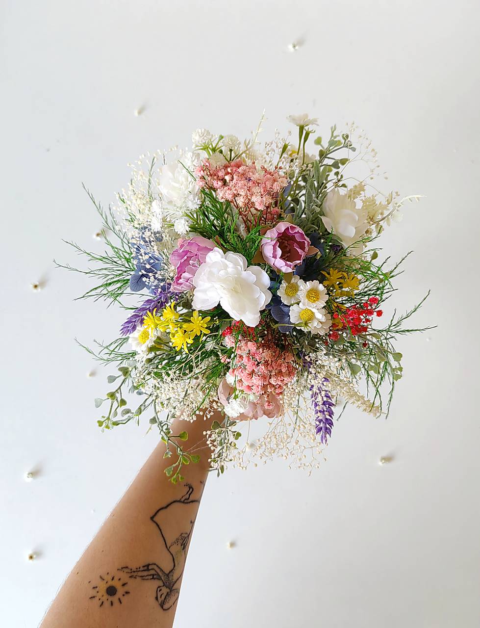 Wildflower Hair Comb: Romantic Bridal Boho Wedding Accessory (wedding set) – handmade floral hair accessory by magaela