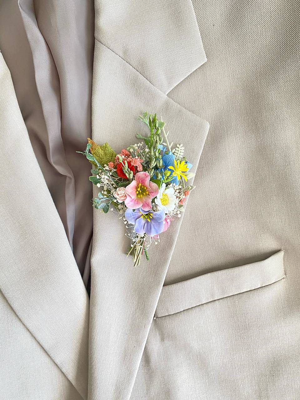 Wildflower Hair Comb: Romantic Bridal Boho Wedding Accessory (wedding set) – handmade floral hair accessory by magaela