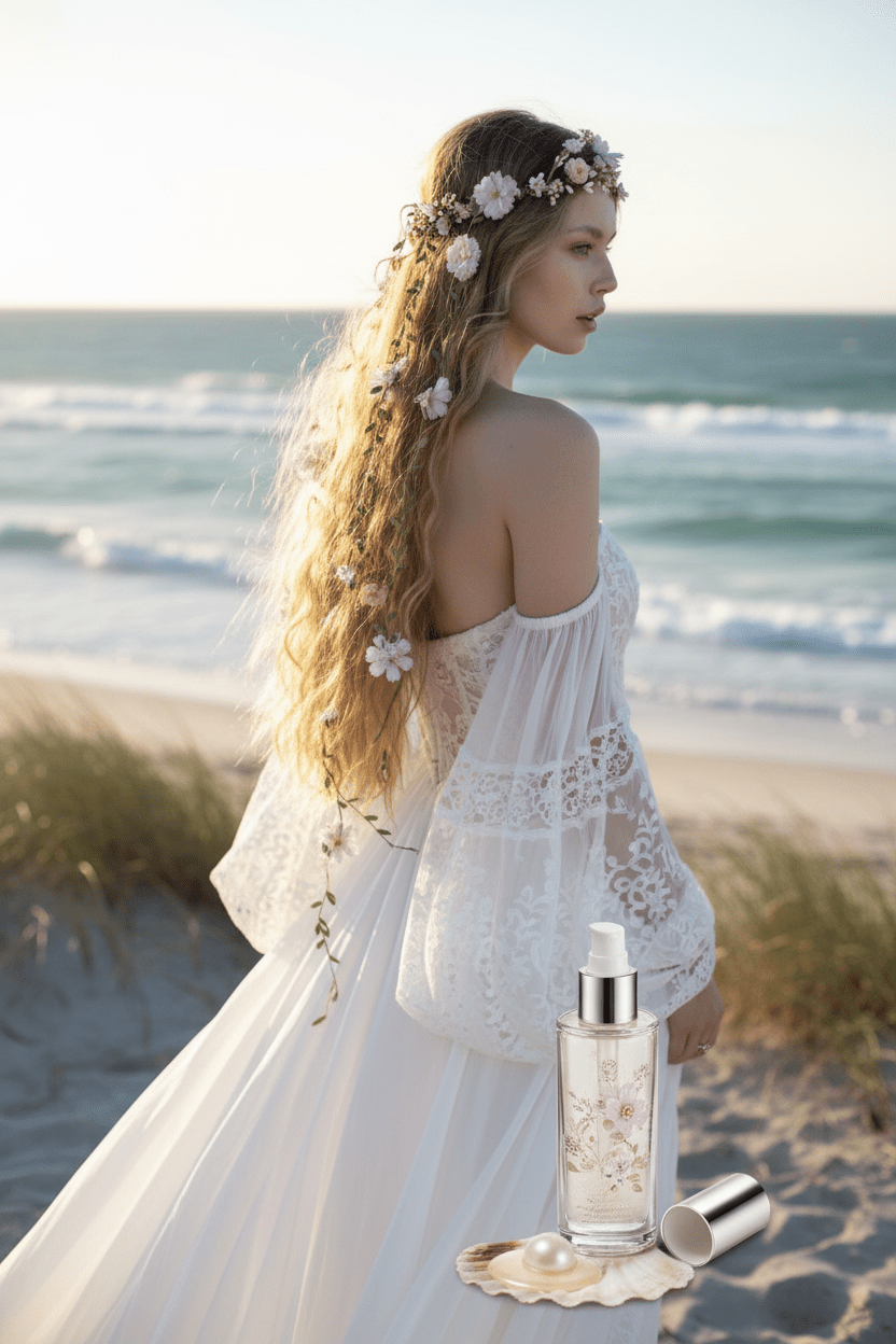 Romantic Flower Crown with Cascading Vines - The Original Magaela Design – handmade floral hair accessory by magaela