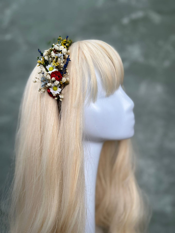 Woodland Berry Hair Headband – Blackberries, Strawberries & Blueberries – handmade floral hair accessory by magaela