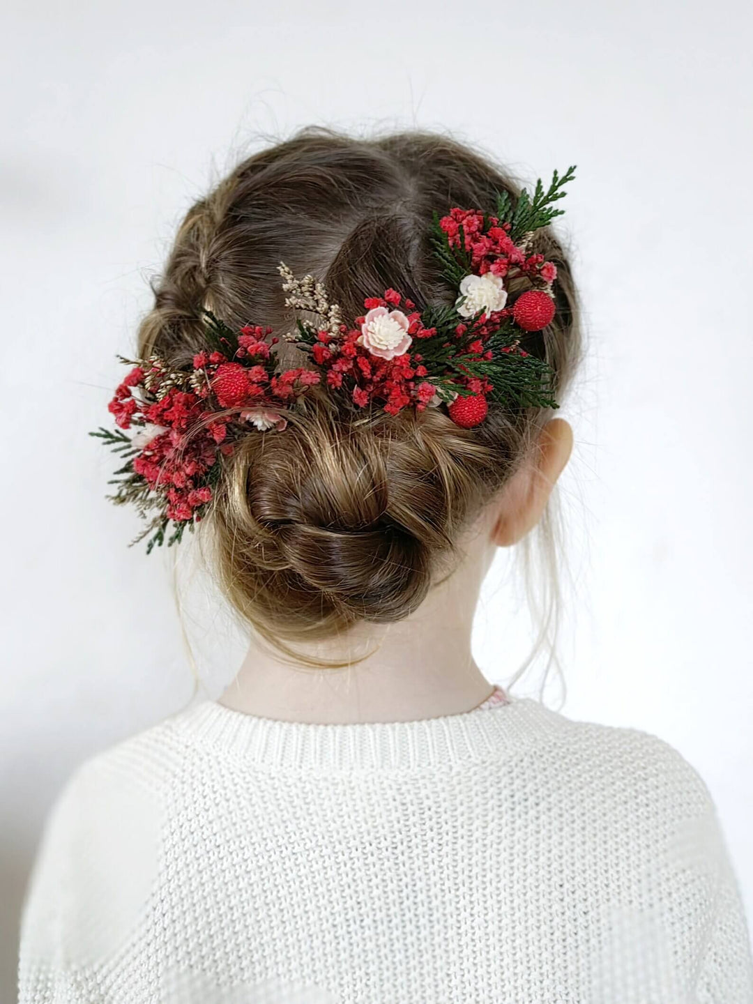 Red Berry Christmas Hairpins: Woodland Wedding Accessories – handmade floral hair accessory by magaela