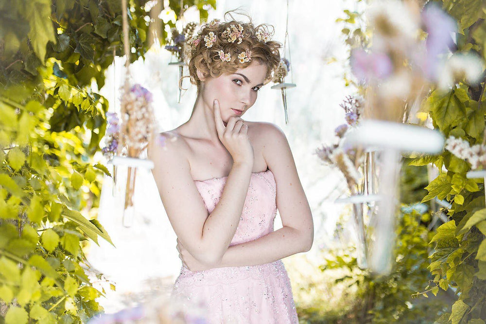 Dried Flower Hair Pins: Blush Ivory Wedding Floral Accessories – handmade floral hair accessory by magaela