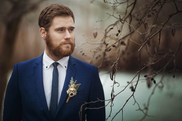 Anemone Boutonniere: Romantic Wedding Flower Corsage – handmade floral hair accessory by magaela