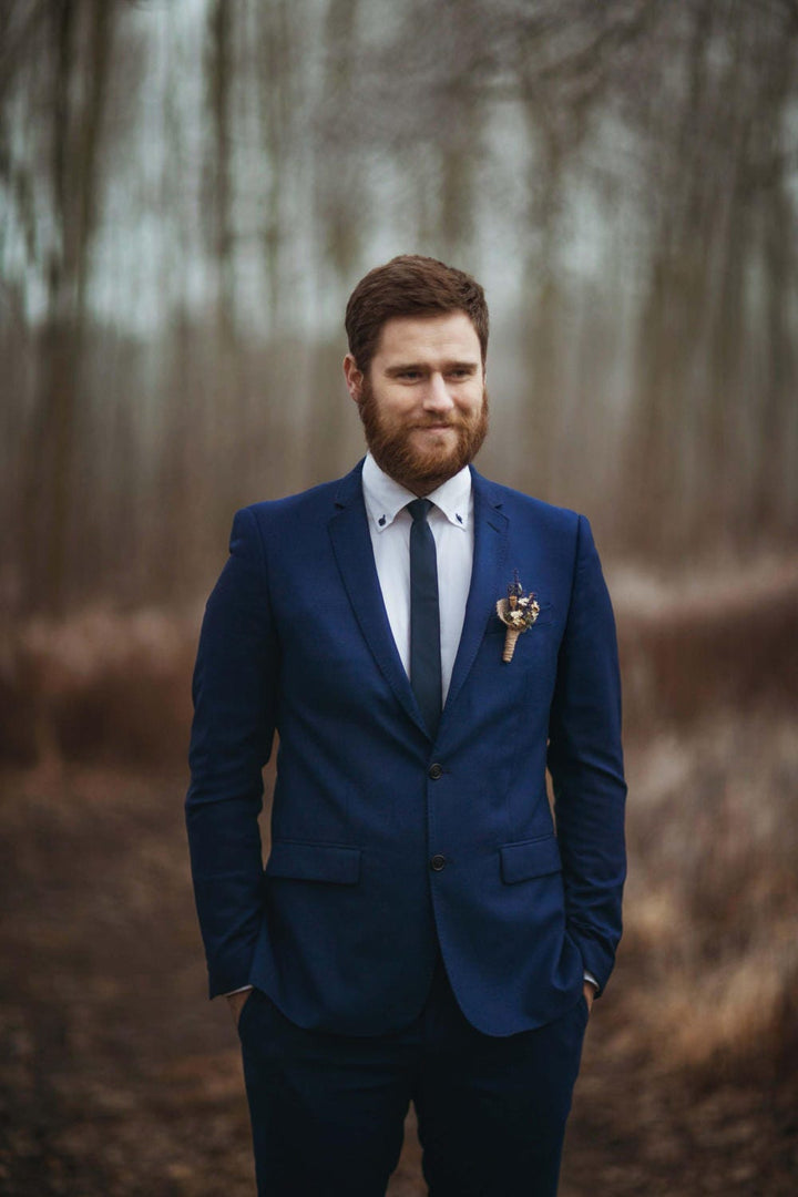 Provence Lavender Boutonniere: Handmade Wedding Groom Accessory – handmade floral hair accessory by magaela