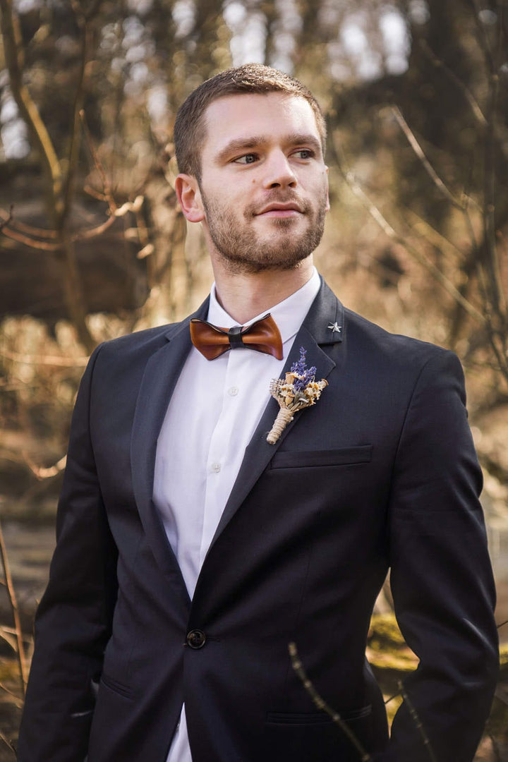 Lavender Boutonniere: Rustic Provence Wedding Groom Accessory – handmade floral hair accessory by magaela