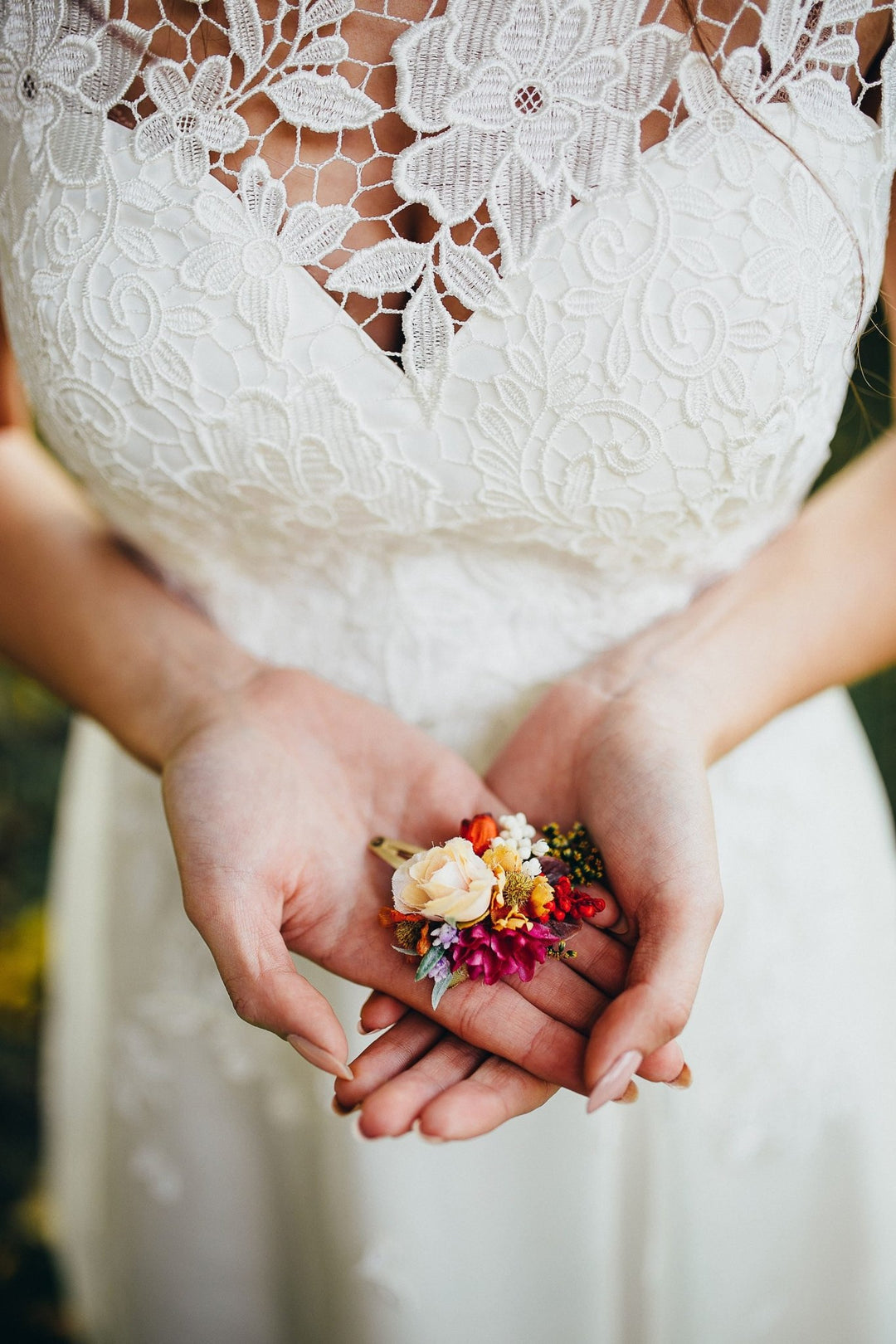 Colourful Flower Hair Clip: Wedding Hair Accessories – handmade floral hair accessory by magaela