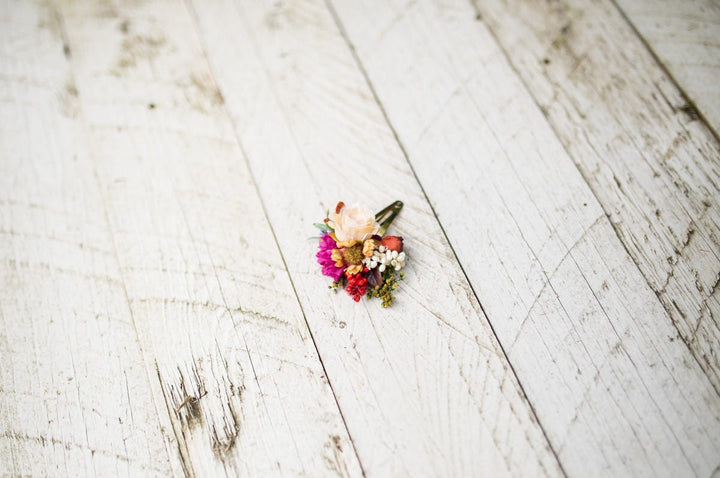 Colourful Flower Hair Clip: Wedding Hair Accessories – handmade floral hair accessory by magaela
