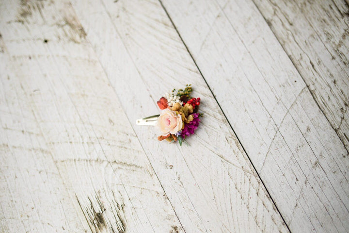 Colourful Flower Hair Clip: Wedding Hair Accessories – handmade floral hair accessory by magaela
