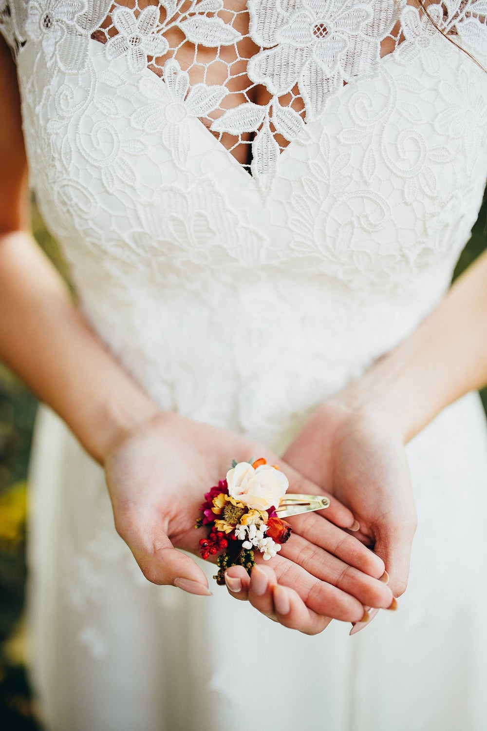 Colourful Flower Hair Clip: Wedding Hair Accessories – handmade floral hair accessory by magaela