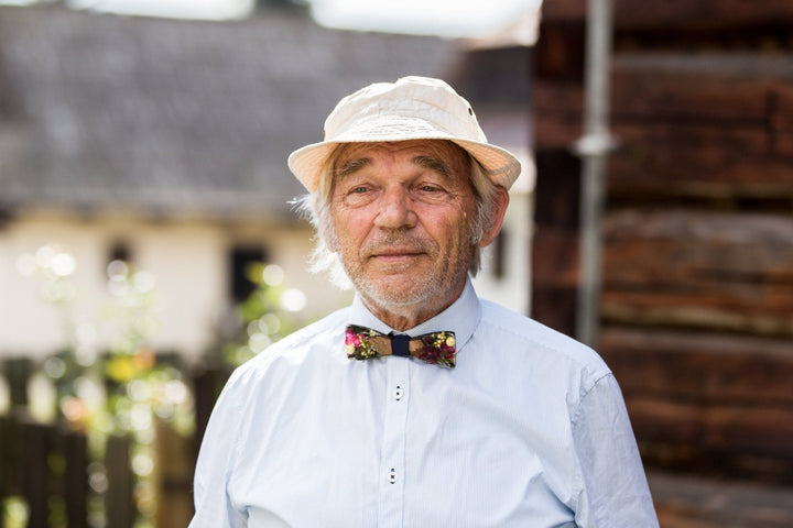 Wedding Wooden Bow Tie: Floral Resin Inlay, Handmade – handmade floral hair accessory by magaela