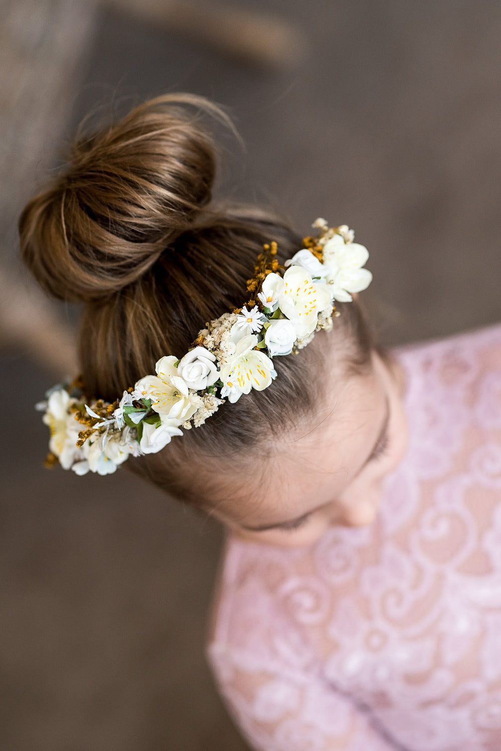 White Floral Headband: First Communion Hair Accessory – handmade floral hair accessory by magaela