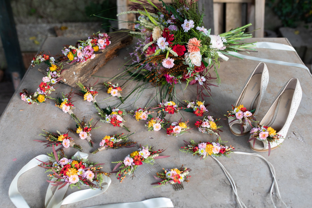 Summer Flower Shoe Clips: Bridal Wedding Accessories – handmade floral hair accessory by magaela