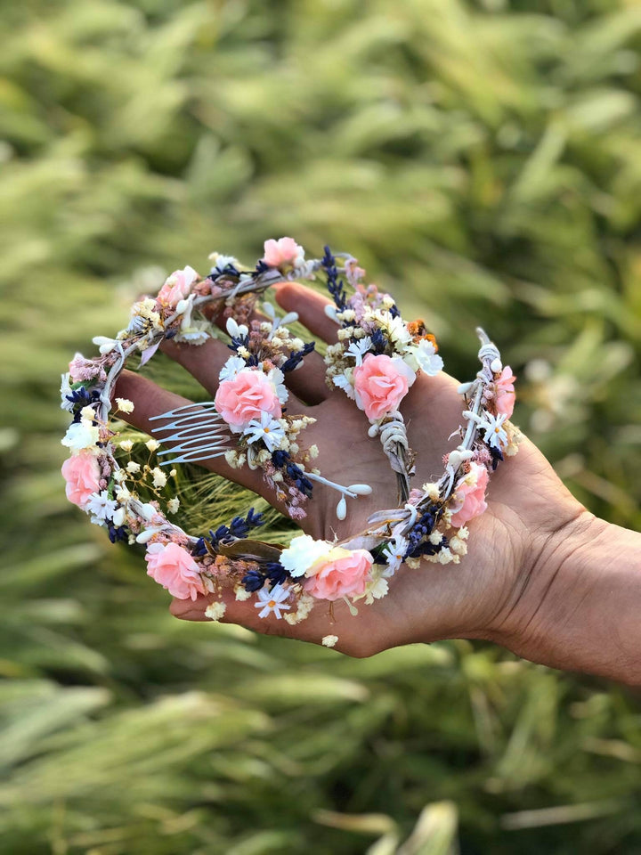 Romantic Lavender Flower Hair Comb: Bridal Accessories – handmade floral hair accessory by magaela