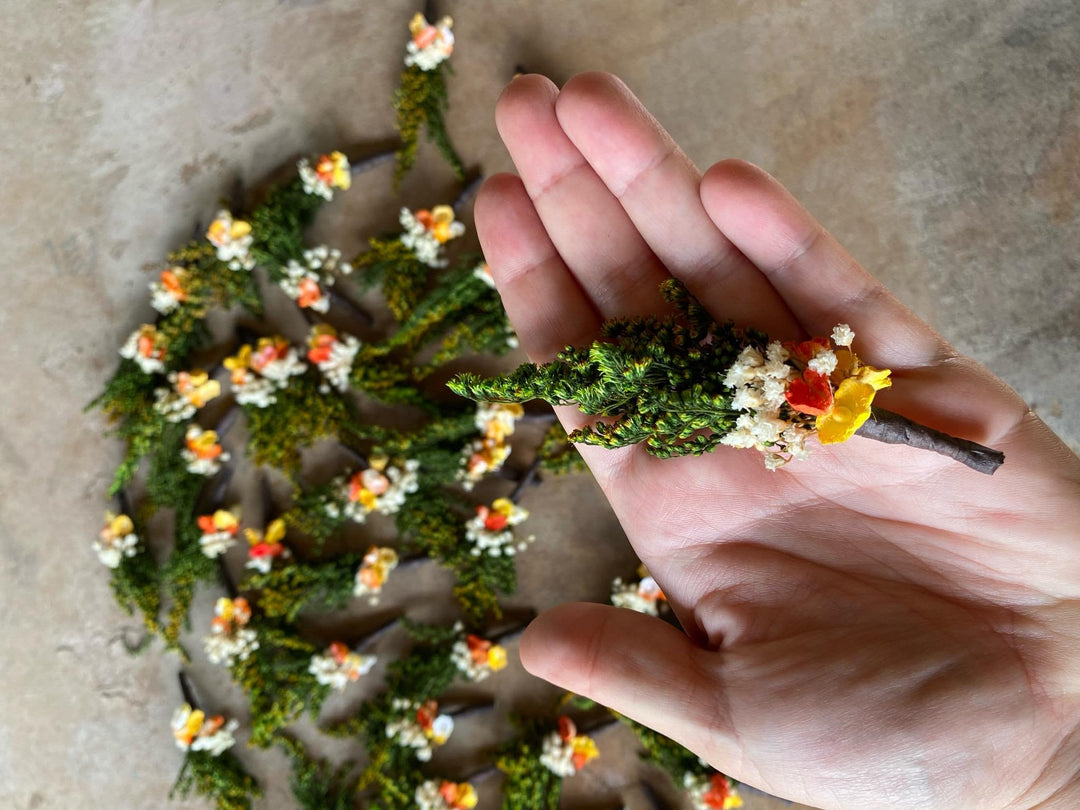 Floral Wedding Boutonnieres: Mini Artificial Flower Corsage – handmade floral hair accessory by magaela