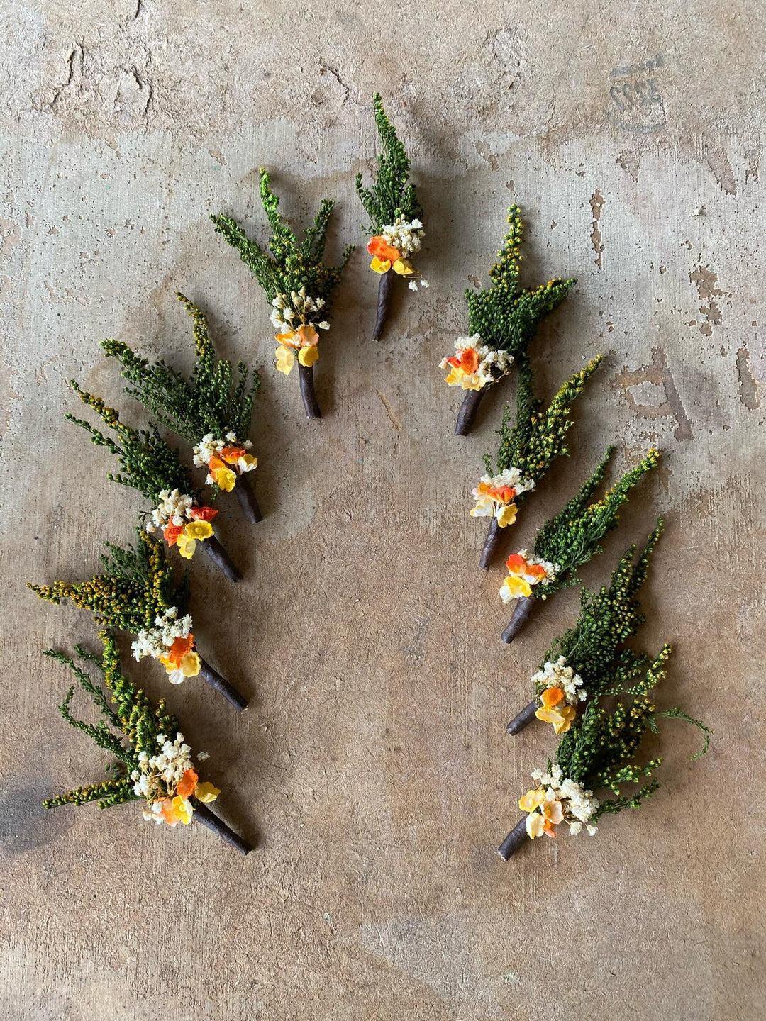 Floral Wedding Boutonnieres: Mini Artificial Flower Corsage – handmade floral hair accessory by magaela