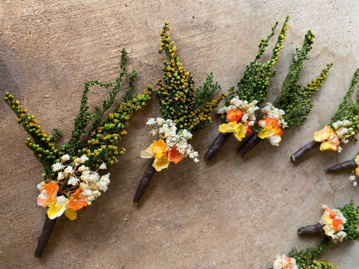 Floral Wedding Boutonnieres: Mini Artificial Flower Corsage – handmade floral hair accessory by magaela