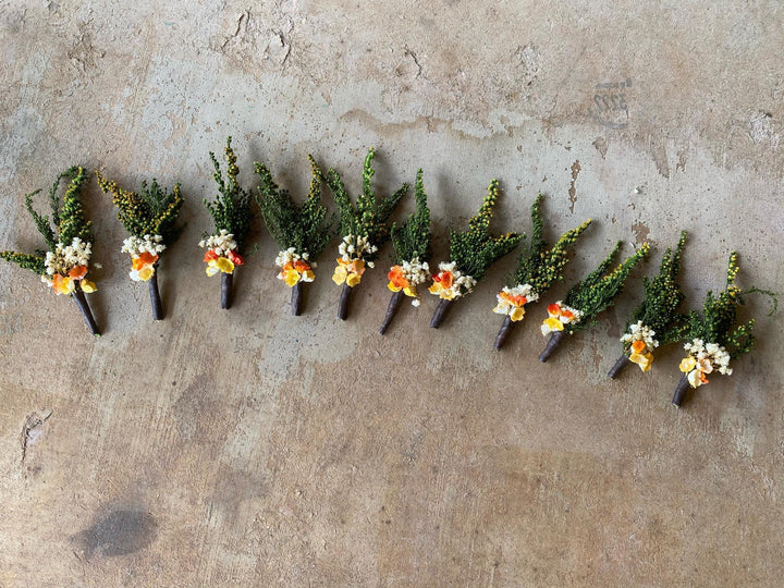 Floral Wedding Boutonnieres: Mini Artificial Flower Corsage – handmade floral hair accessory by magaela