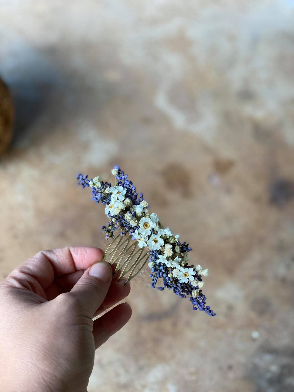 Lavender Wedding Hair Comb: Violet Floral Bridal Hair Accessory – handmade floral hair accessory by magaela