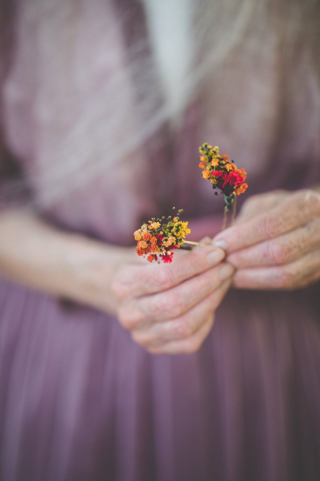 Autumn Flower Hairpins: Preserved Floral Bridal Hair Pins – handmade floral hair accessory by magaela