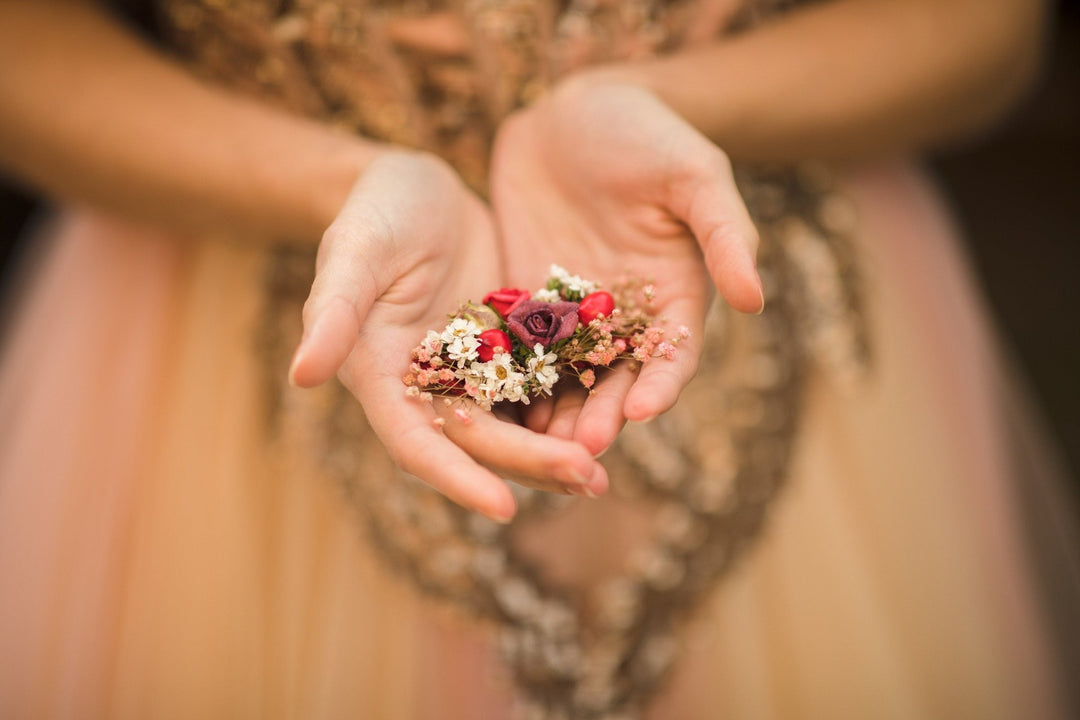 Autumn Flower Hair Clip: Red Wedding Bridal Hair Piece – handmade floral hair accessory by magaela
