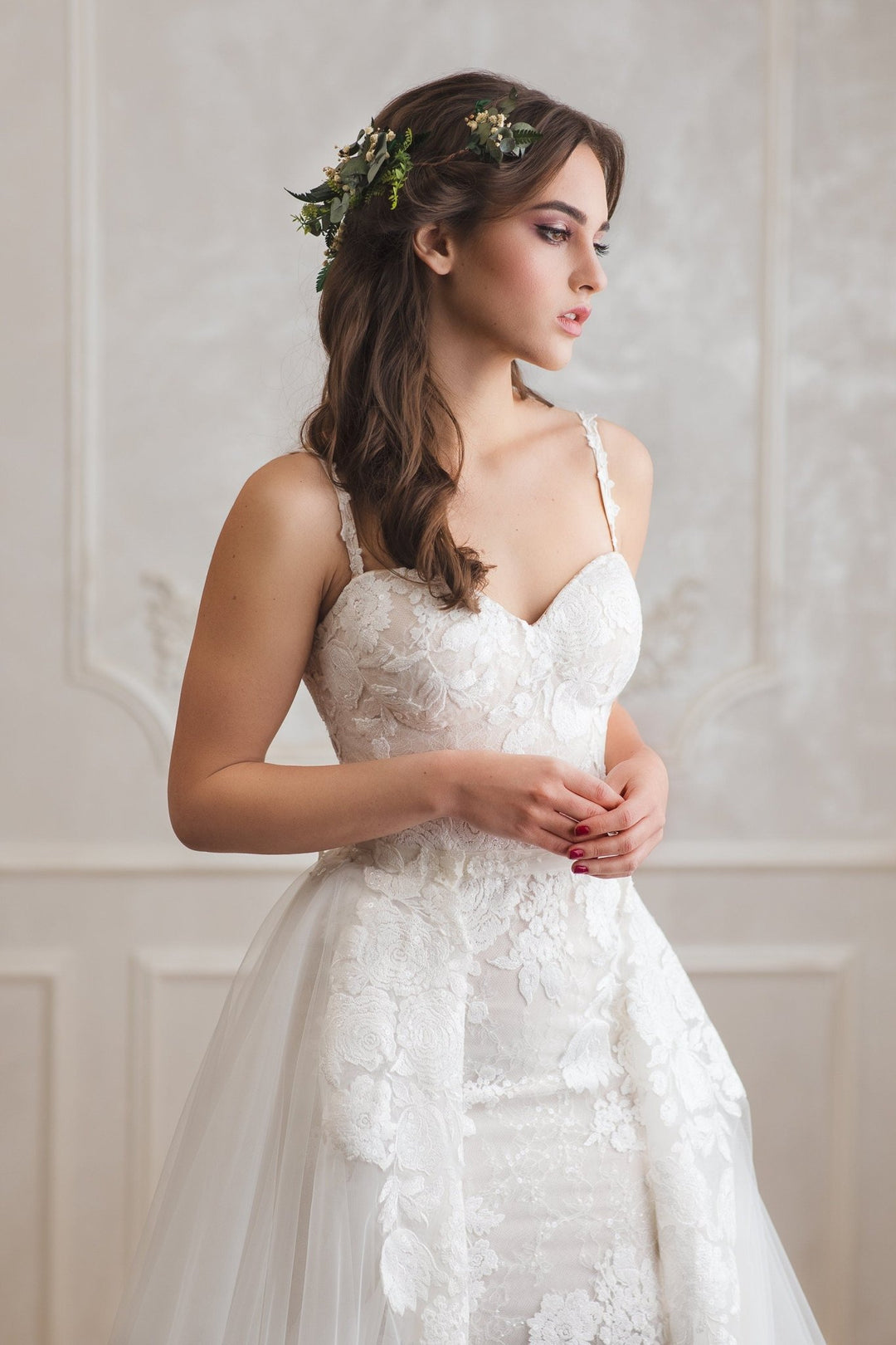 Eucalyptus Bridal Hair Comb: Greenery Wedding Hair Vine – handmade floral hair accessory by magaela