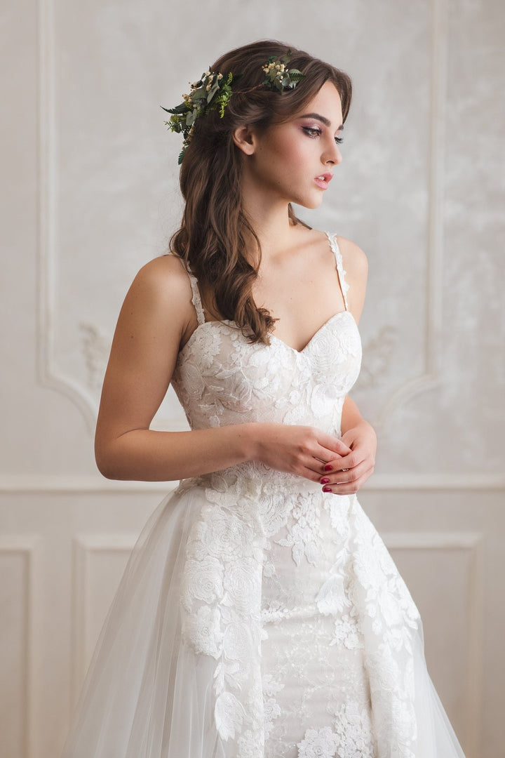 Eucalyptus Bridal Hair Comb: Greenery Wedding Hair Vine – handmade floral hair accessory by magaela