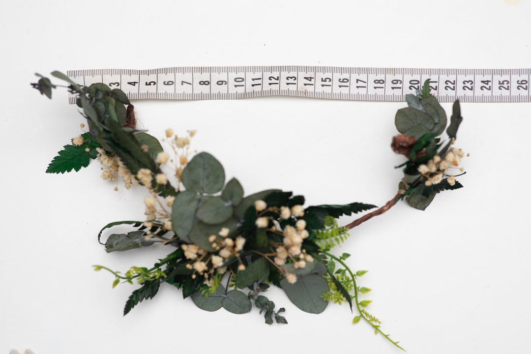 Eucalyptus Bridal Hair Comb: Greenery Wedding Hair Vine – handmade floral hair accessory by magaela