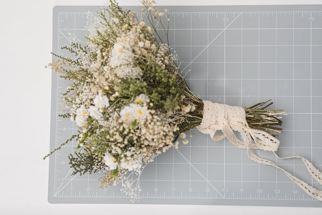 Natural Baby's Breath Wedding Bouquet: Rustic Barn Decor – handmade floral hair accessory by magaela