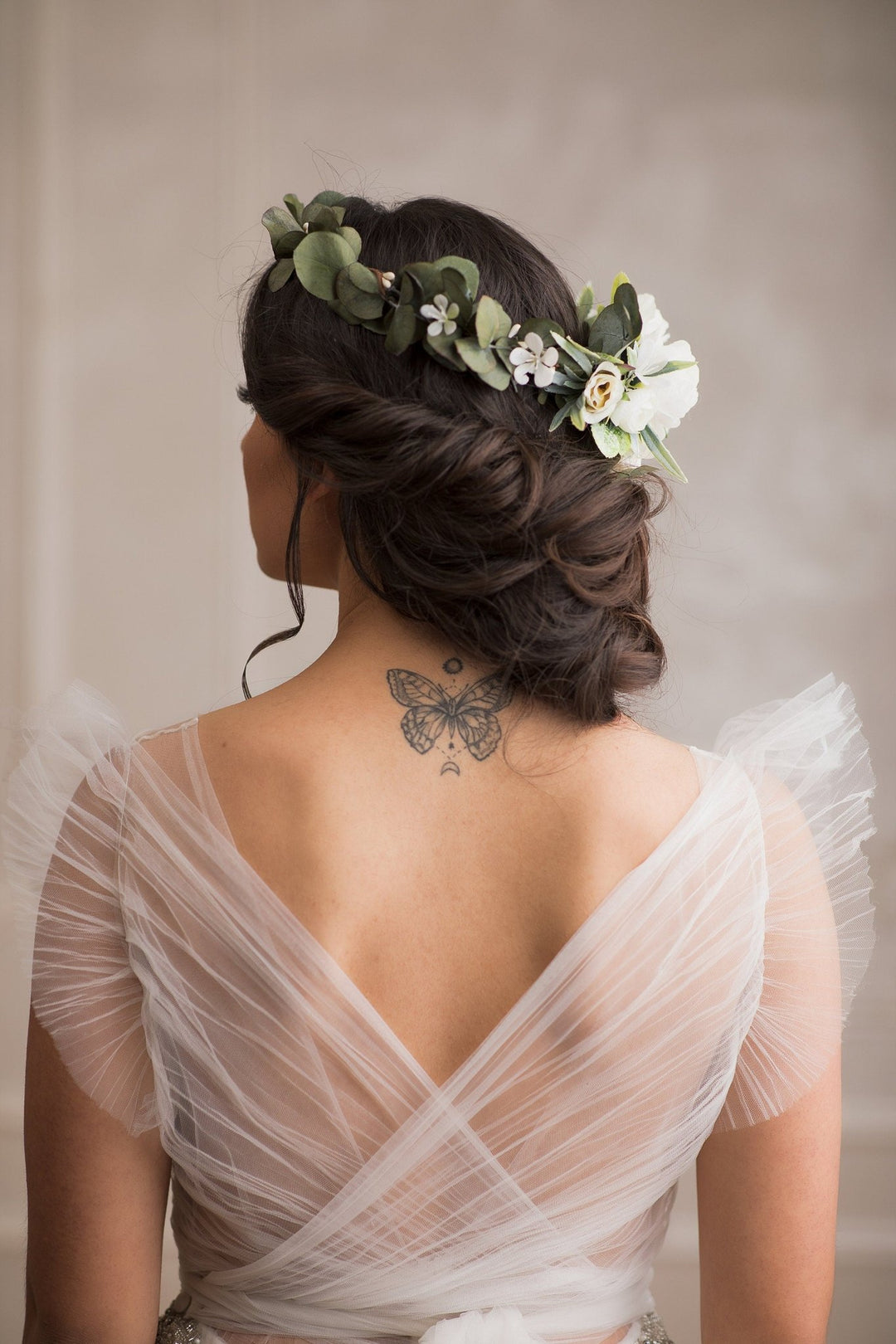 Eucalyptus Flower Crown: Greenery Bridal Hair Wreath – handmade floral hair accessory by magaela