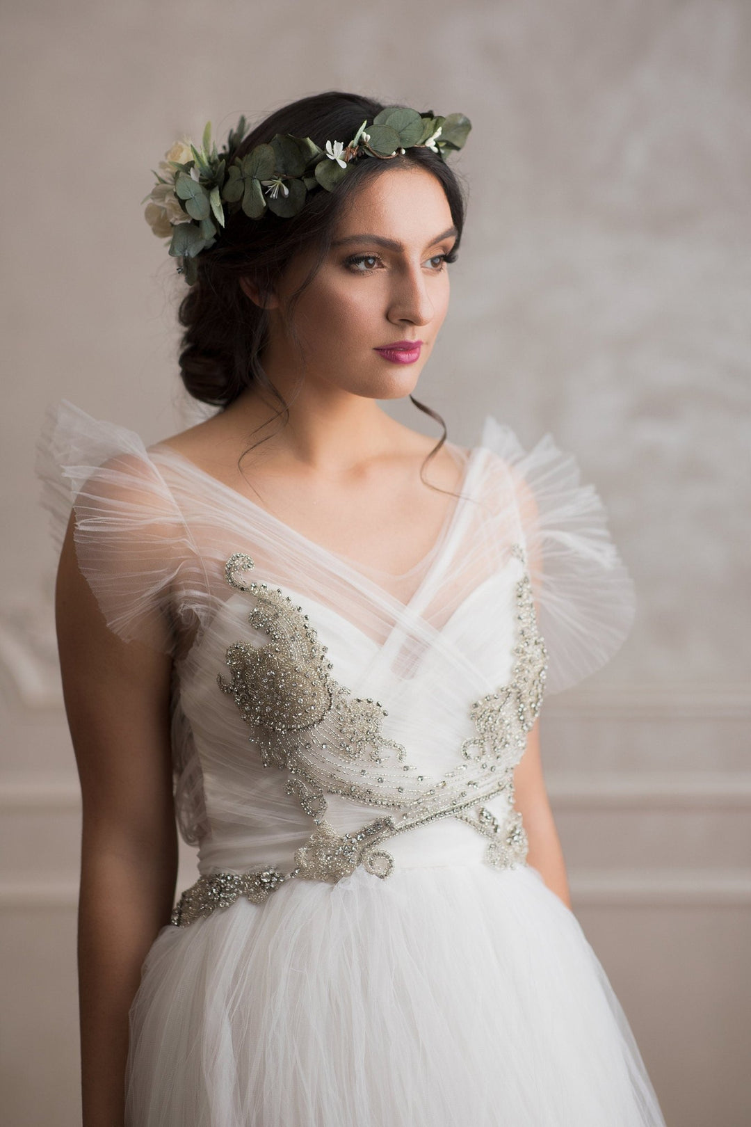 Eucalyptus Flower Crown: Greenery Bridal Hair Wreath – handmade floral hair accessory by magaela