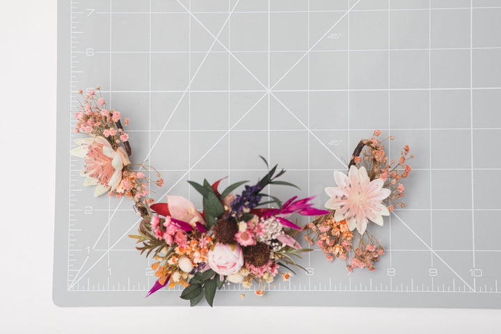 Handmade Pink Flower Bridal Hair Comb or Vine: Wedding Hairpiece – handmade floral hair accessory by magaela