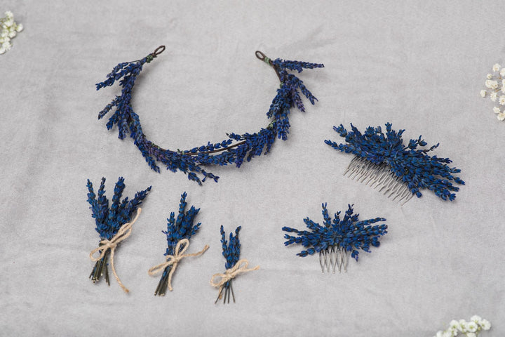 Lavender Boutonniere: Natural Provence Wedding Groom Buttonhole – handmade floral hair accessory by magaela