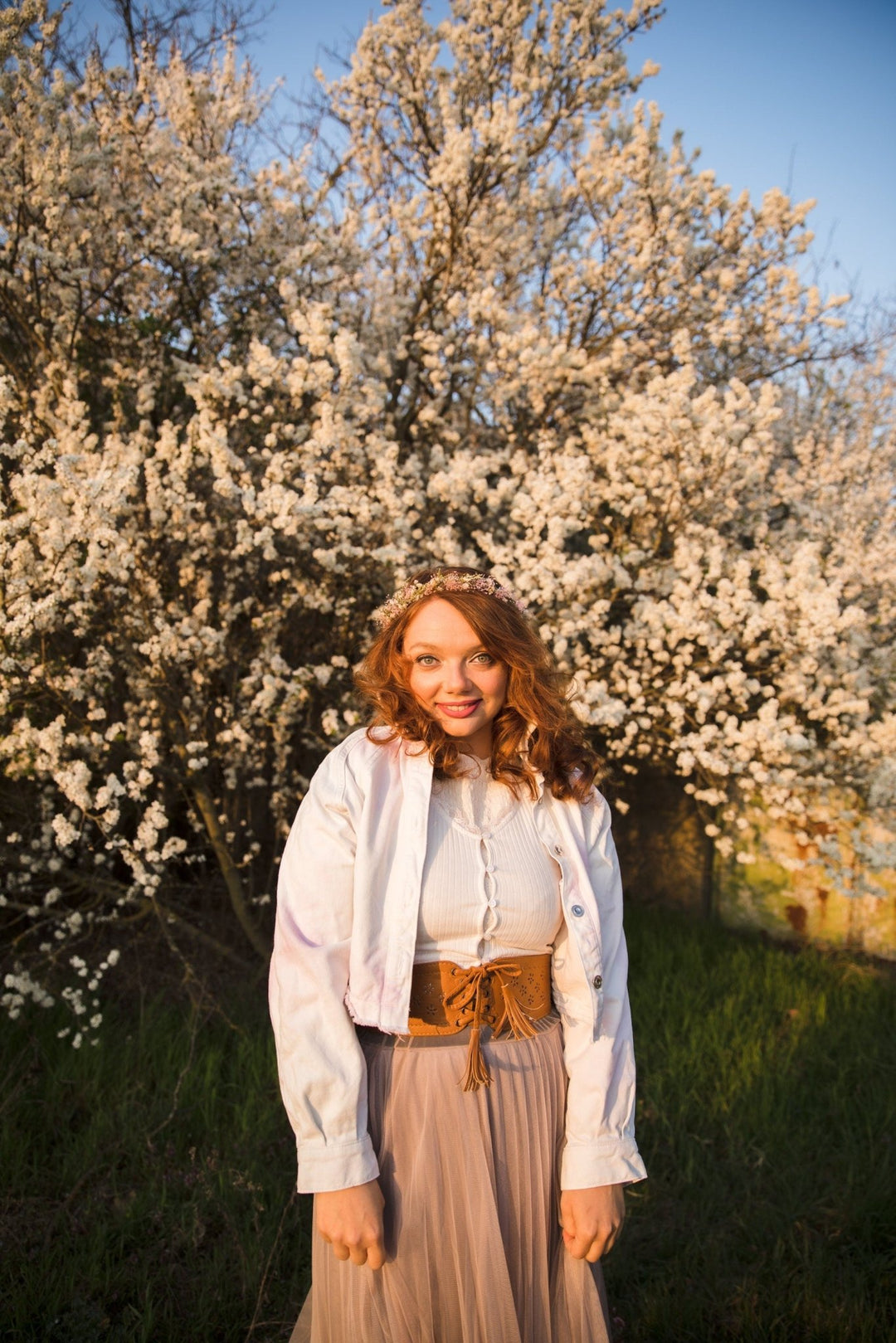Preserved Baby's Breath Flower Crown: Romantic Blush Wedding Headpiece – handmade floral hair accessory by magaela