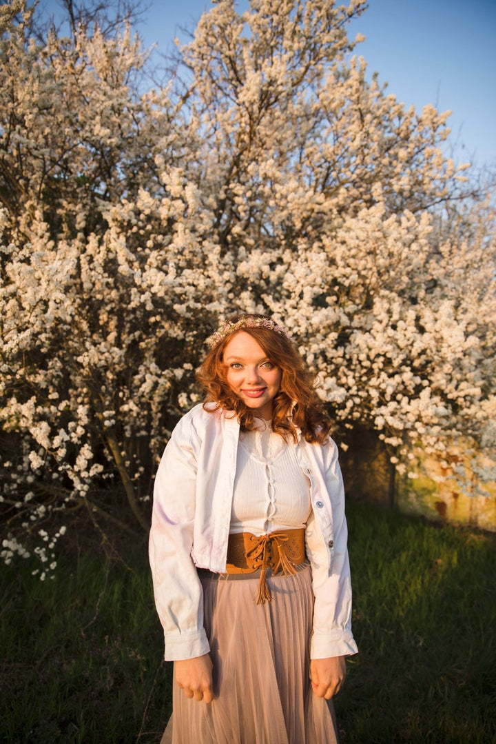Preserved Baby's Breath Flower Crown: Romantic Blush Wedding Headpiece – handmade floral hair accessory by magaela