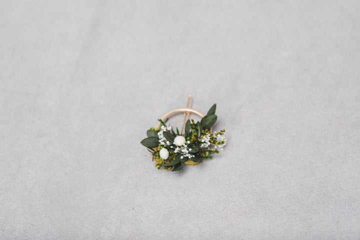 Greenery Flower Hair Clip, Bridal Hair Accessory – handmade floral hair accessory by magaela