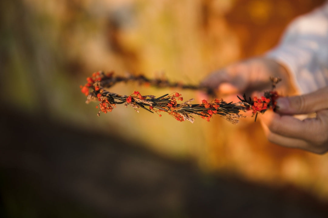 Baby's Breath & Rosemary Flower Crown: Delicate Bridal Headpiece – handmade floral hair accessory by magaela